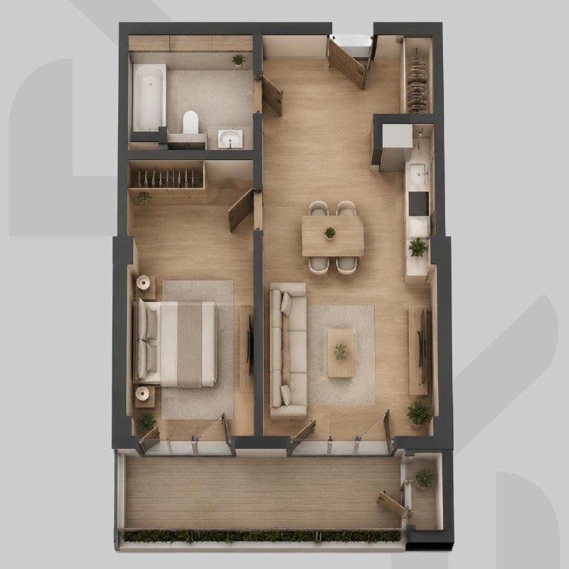 Apartment, 2 rooms — photo 2