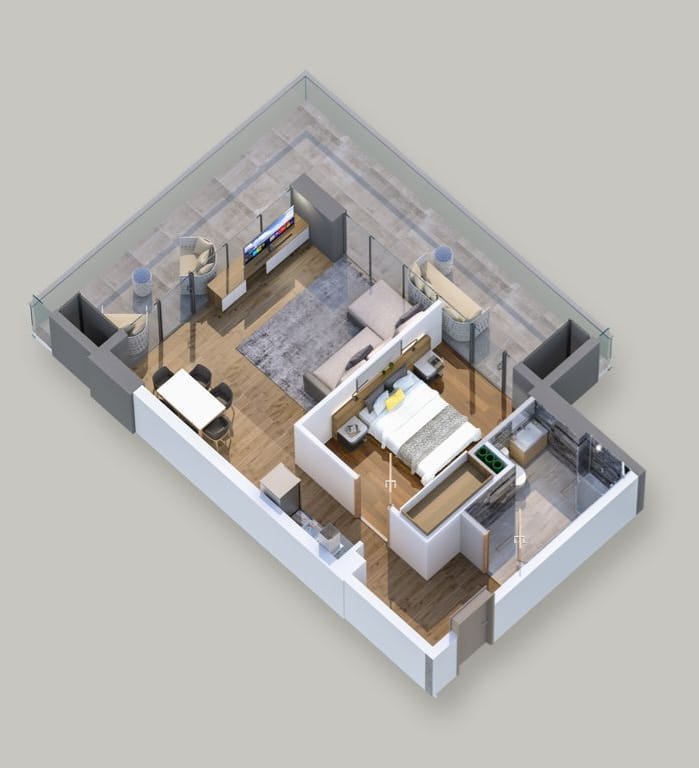 Apartment 67 m², 2 rooms — photo 3