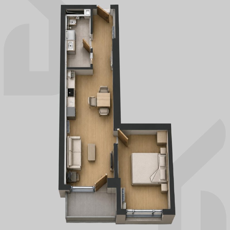 Продаётся 1-bedroom в OXY Residence с видом на бассейн по переуступке — фото 1